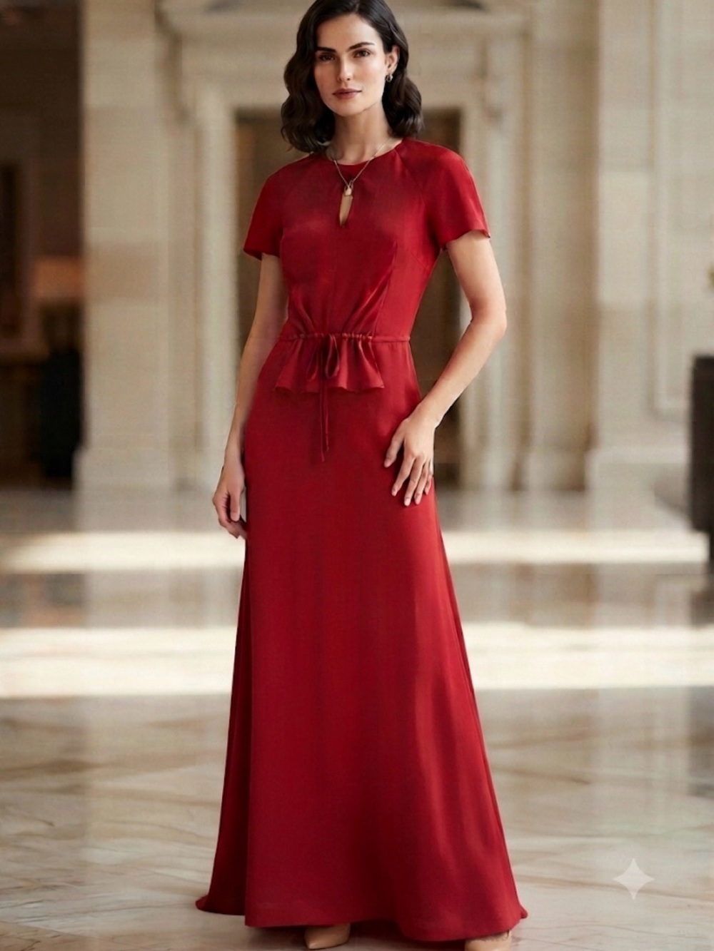 Carolina Herrera Red Evening Gown